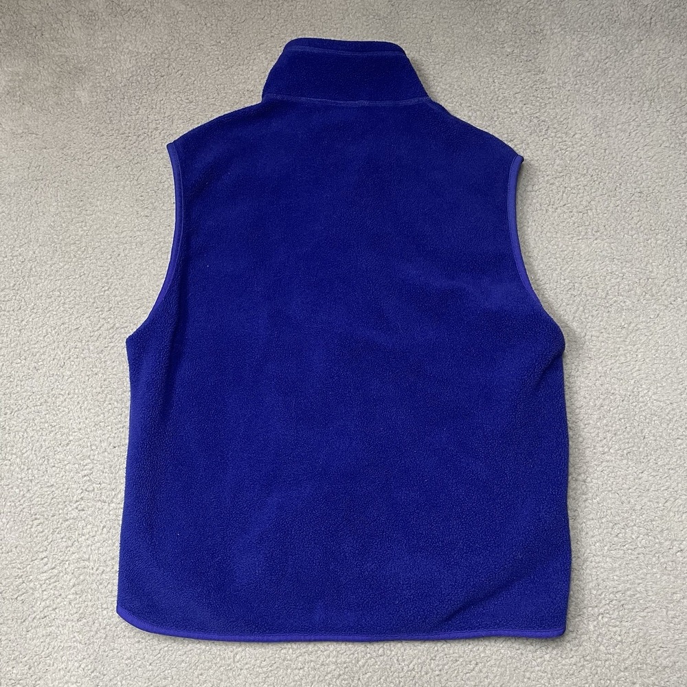 Patagonia Fleece Vest Men Medium Blue Vintage 90s USA Made Zip Up - Picture 7 of 7
